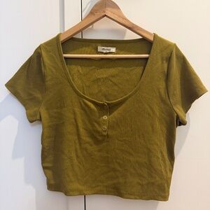 Madewell crop shirt